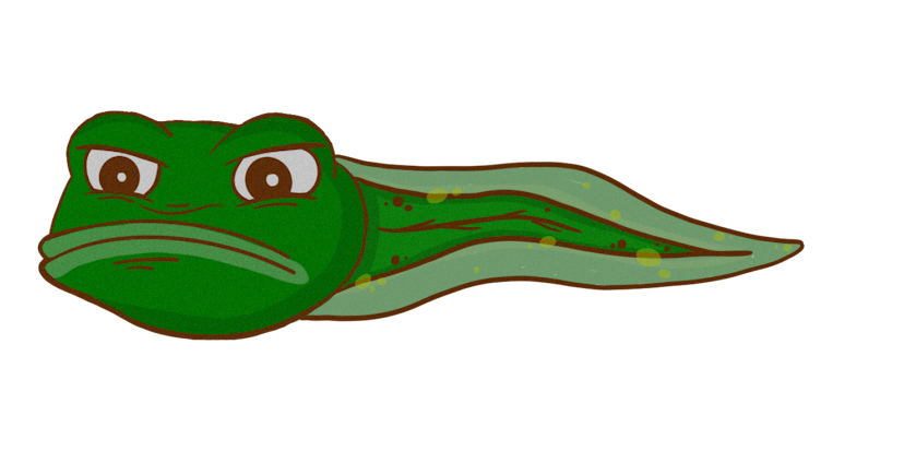 Green tadpole background